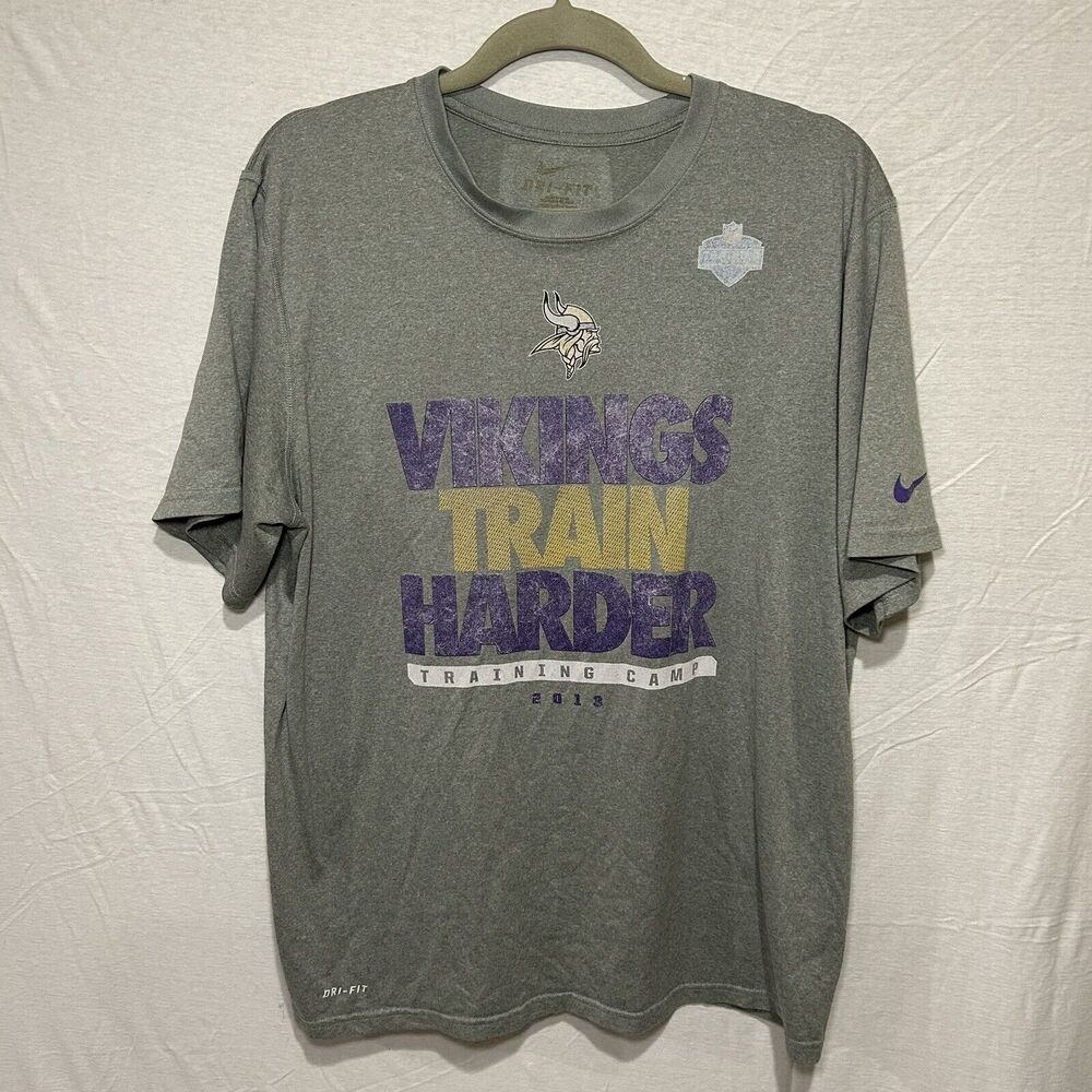 Nike Dri-Fit Men's NFL Minnesota Vikings Train Harder Training Camp 2013 Shirt L